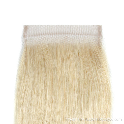 Wholesale 613 Blond 4*4 Lace Closure, Brazilian Straight Virgin Remy Human Hair Lace Closure